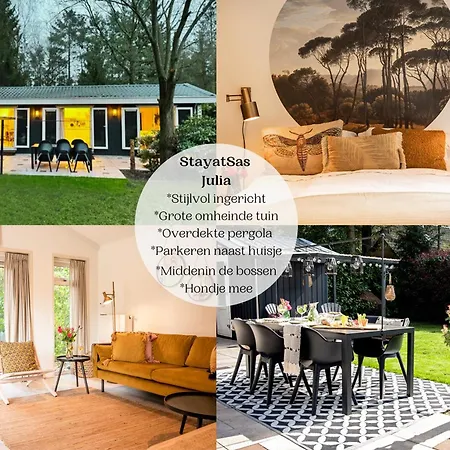 Stayatsas Julia Stijlvol Ingericht, Kindvriendelijk, In Het Bos, Hondje Mag Mee, Parkeren Op Oprit Chalet Epe