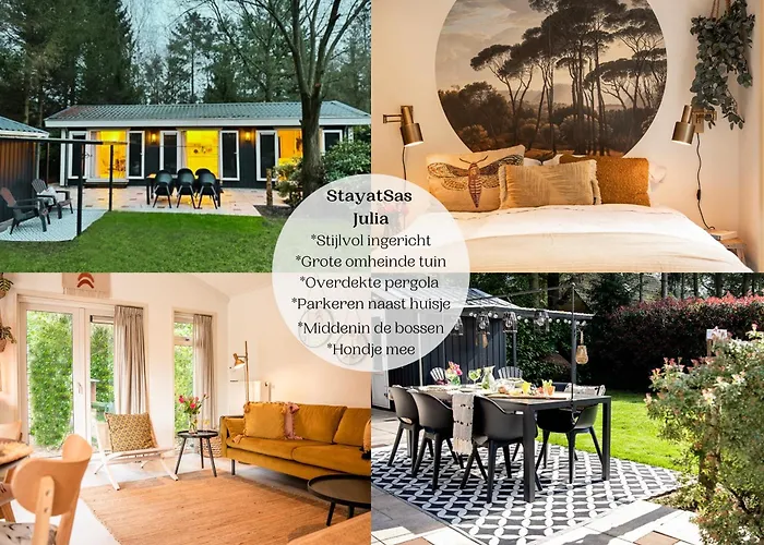 Stayatsas Julia Stijlvol Ingericht, Kindvriendelijk, In Het Bos, Hondje Mag Mee, Parkeren Op Oprit Chalet Epe